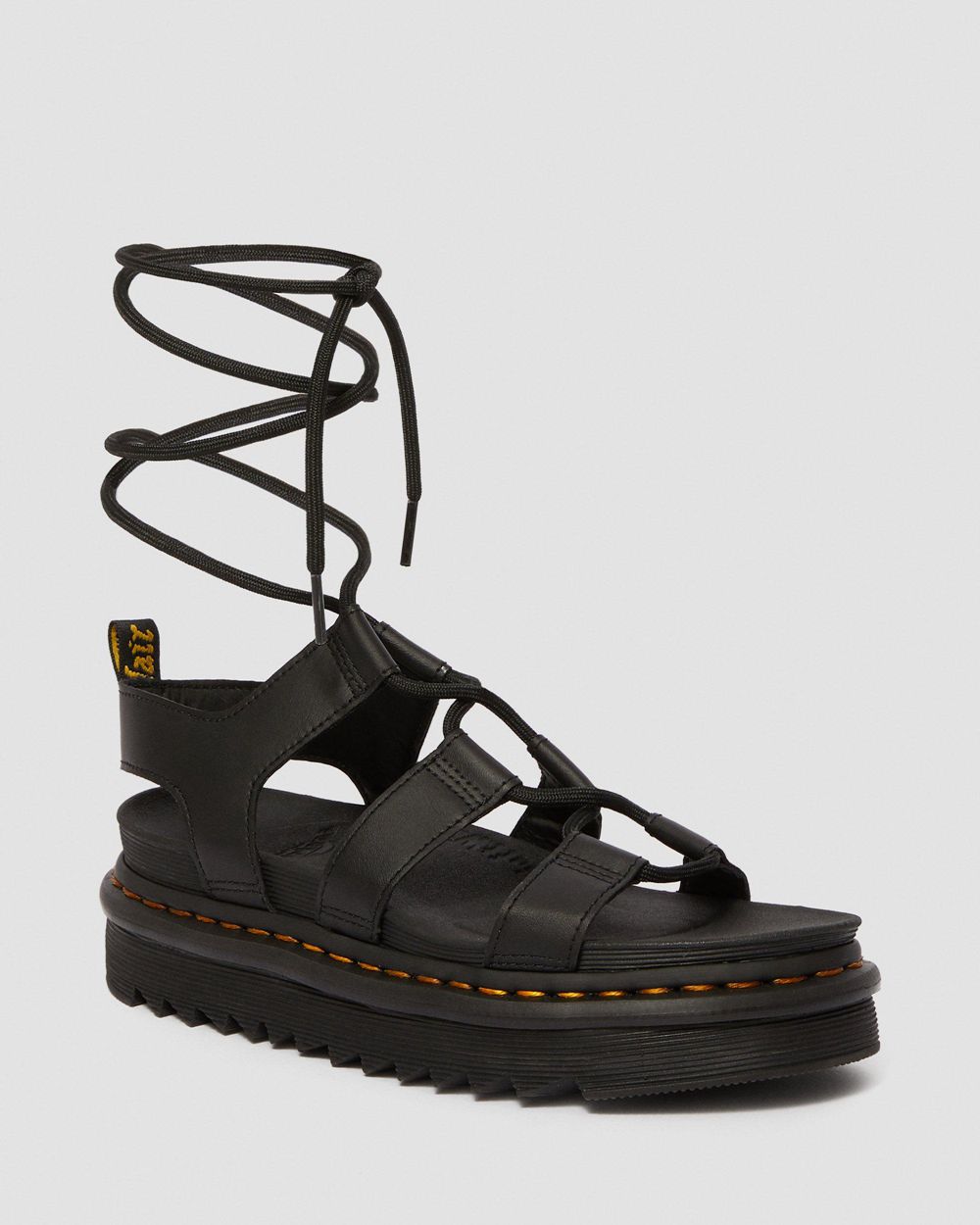 Dr Martens Nartilla Kožené Sandále Gladiator Damske ( Čierne ) SK 735-RGUEOS